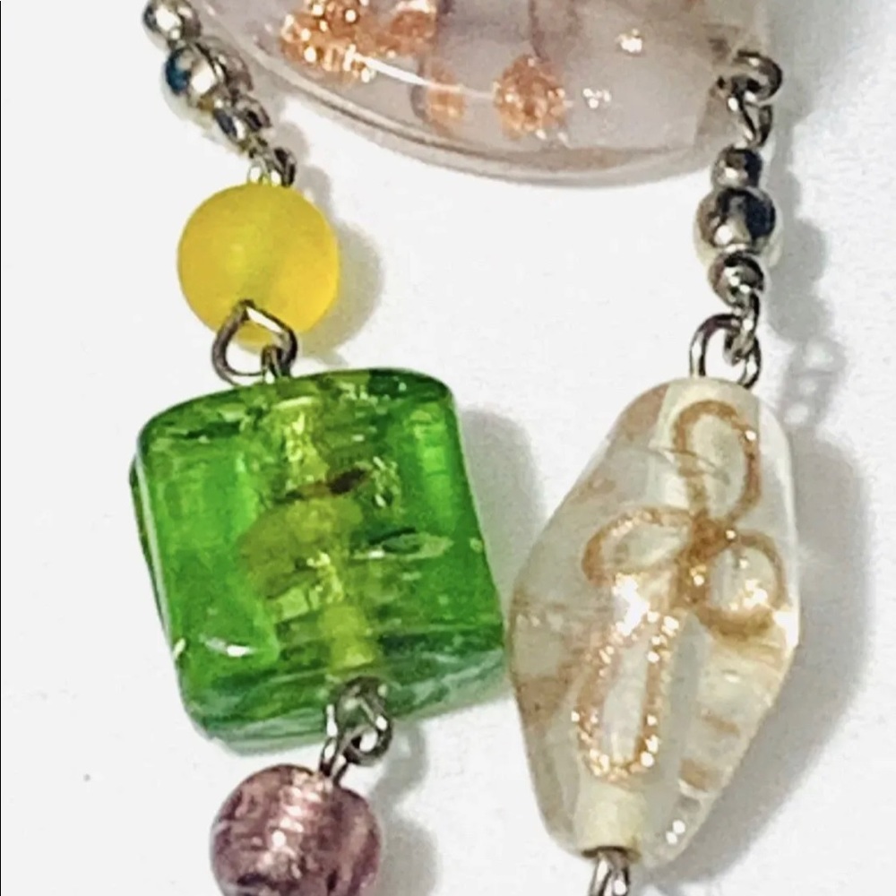 Premier Designs "Venetian" Murano Glass  Artisan Glass Bead Statement Necklace - Picture 4 of 13